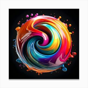 Kaleidoscopic Spin Abstract Canvas Print