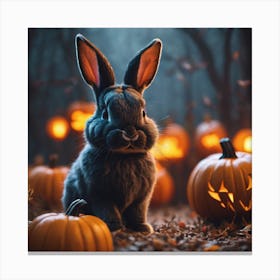 Halloween Bunny Canvas Print