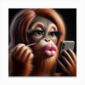 Orangutan Makeup 1 Canvas Print