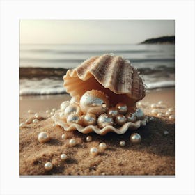 Pearls On The Beach 3 Canvas Print
