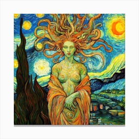 Medusa By Person Canvas Print