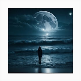 Full Moon In The Sky Canvas Print