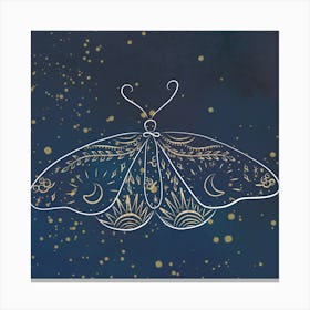 Galaxy Moth Art Print Canvas Print