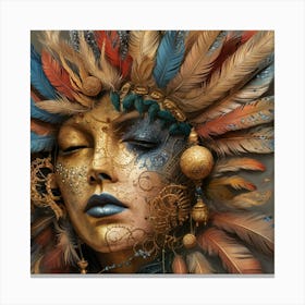 Feathered Woman Canvas Print