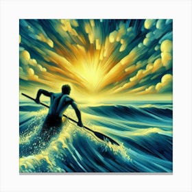 Sunset On The Ocean Canvas Print