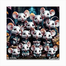 Mouse Family Canvas Print