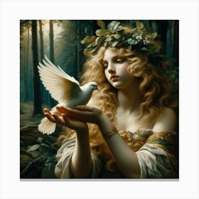 Dove In The Woods Canvas Print