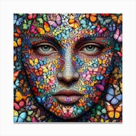 Butterfly Face Canvas Print