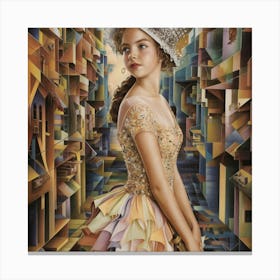 Girl In A Hat Canvas Print