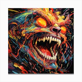 Demon Head Canvas Print