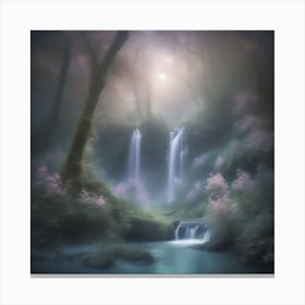 Waterfall In The Forest 1 Canvas Print