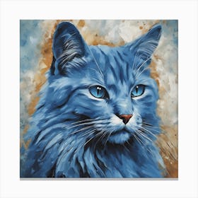 Blue Cat 3 Canvas Print
