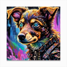 Psychedelic Dog 1 Canvas Print