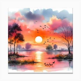 Sunset Painting 9 Canvas Print