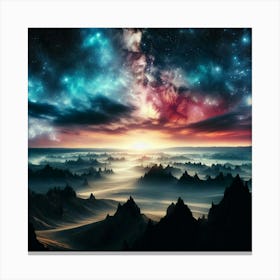 Space Landscape - Space Stock Videos & Royalty-Free Footage 2 Canvas Print