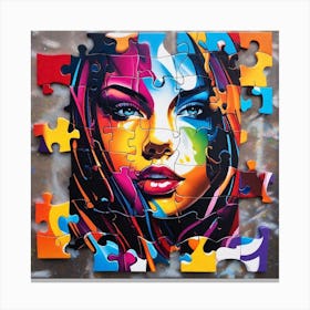 Puzzled Woman 2 Canvas Print