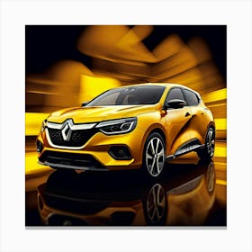 Renault Car Automobile Vehicle Automotive French Brand Logo Iconic Quality Reliable Styli (3) Canvas Print