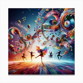 Abstract Music Background Canvas Print
