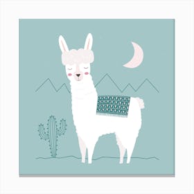 Alpaca In The Mountains Canvas Print