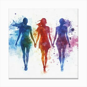 Three Women - Women'S Premium T-Shirt Canvas Print