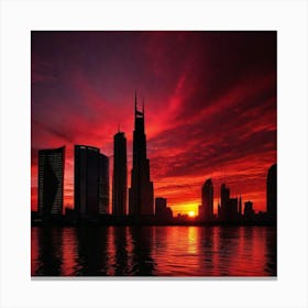 Sunset In Dubai 1 Canvas Print