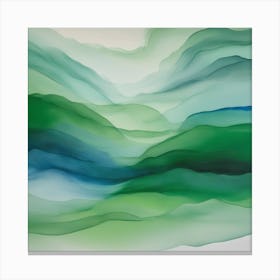 'Green Mountains' 1 Canvas Print