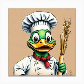 Chef Duck Canvas Print