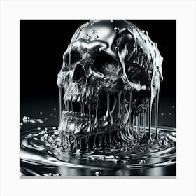 Water Skull Canvas Print