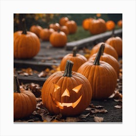 Halloween Pumpkins Canvas Print