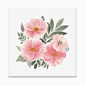 Pink Roses 1 Canvas Print