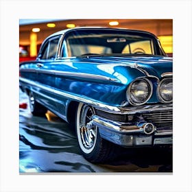 Chrome Racecar Oldie Classic Aged Tuning 60 Vintage Car Technology Worthwhile Chevrolet (1) Canvas Print