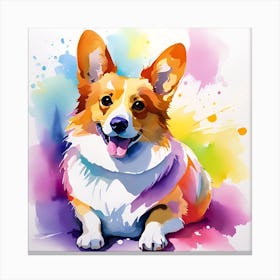 Corgi Painting 33 Canvas Print