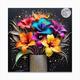 Colorful Lilies Canvas Print