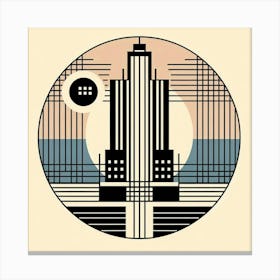 bauhaus Cityscape geometric print Canvas Print