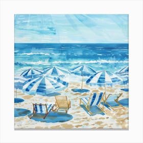Beach Umbrellas 7 Canvas Print