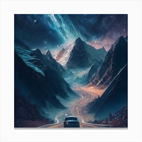 Car On The Road Canvas Print