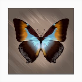 Mechanical Butterfly The Morpho Cisseis Gahua On A Beige Background Canvas Print