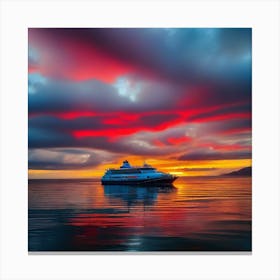 Sunset Cruise Ship 30 Canvas Print