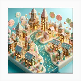 Gingerbread City 3 Canvas Print