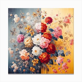 Two Flowers In A Vase Canvas Print