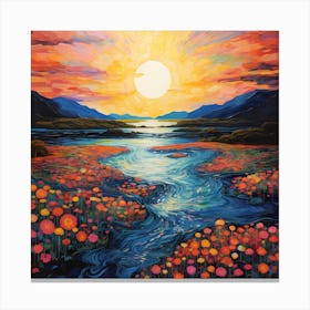 Brushstroke Harmony: Monet's Tropical Fantasy Canvas Print