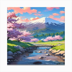 Cherry Blossoms In Spring Canvas Print