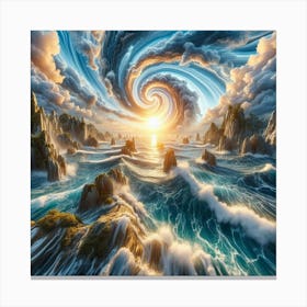 Spiral Ocean 1 Canvas Print