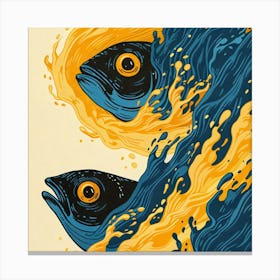 Fish In The Water Canvas Print