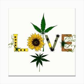 Love And Marijuana Canvas Print