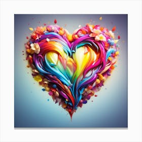 Rainbow Heart Canvas Print