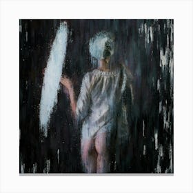 Frau Mit Schirm,Gem�lde,Erotic Canvas Print