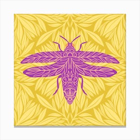 Floral Beetle Canvas Print