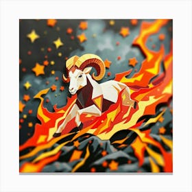 Fire Ram Canvas Print