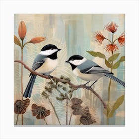 Bird In Nature Carolina Chickadee 1 Canvas Print